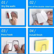 1 Piece Stainless Steel Sink Sponge Rack For Sponge Steel Wire Ball Draining Paste The Inner Wall Of The Sink Kitchen Supplies