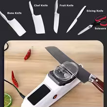 2 in 1 Electric Knife Sharpener and Scissor Sharpeners Family Kitchen Home Tool