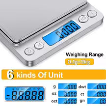 Portable Kitchen Digital Scale High Precision, Mini Kitchen Food Scale for Baking Coffee, LED Screen Gram Weight Scale