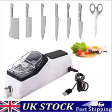 2 in 1 Electric Knife Sharpener and Scissor Sharpeners Family Kitchen Home Tool